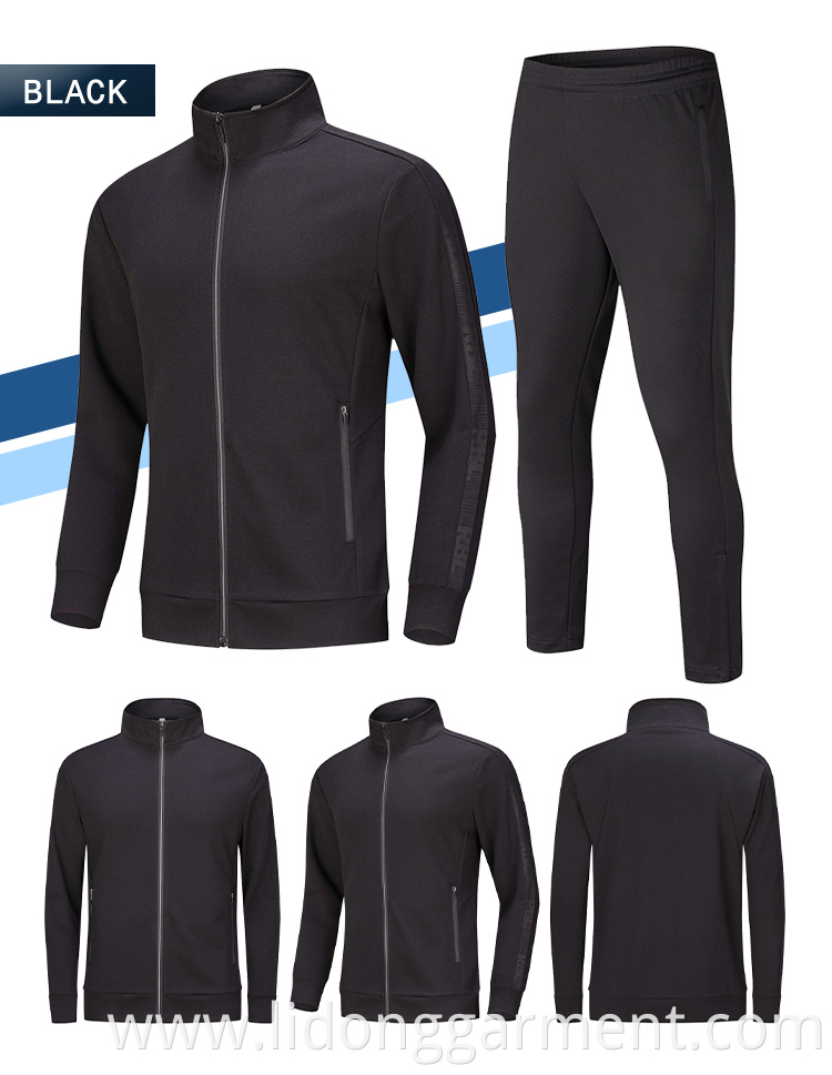 OEM Service Men Custom Quality Embroidery Winter Gym Polyester Tracksuit